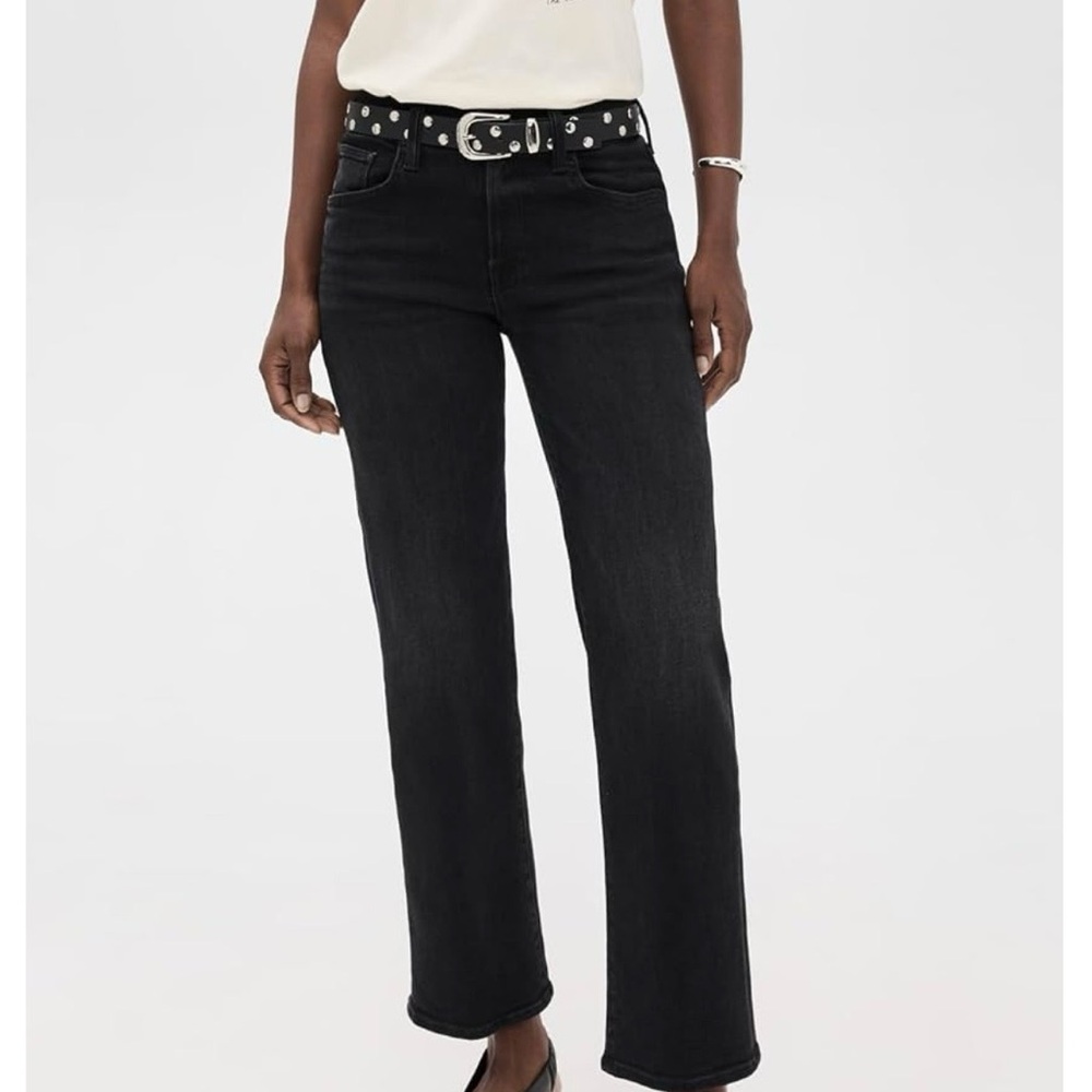 MOTHER Black Mid Rise Dazzler Ankle Jeans